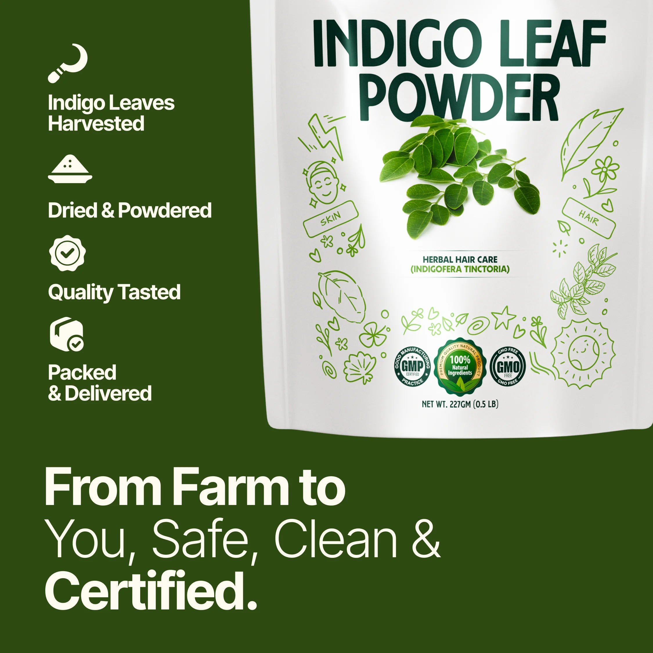 Indigo Leaf Powder