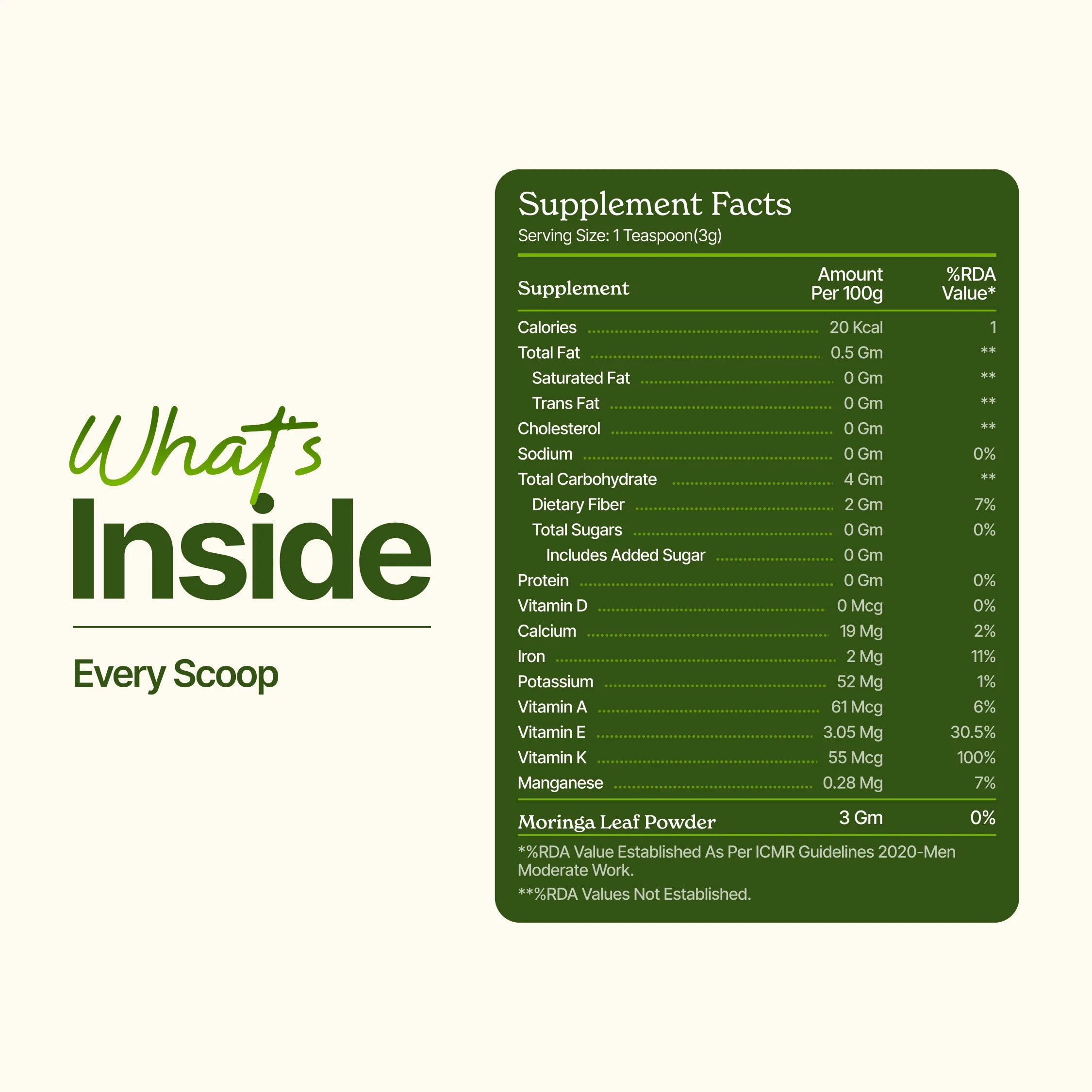 Organic Moringa powder