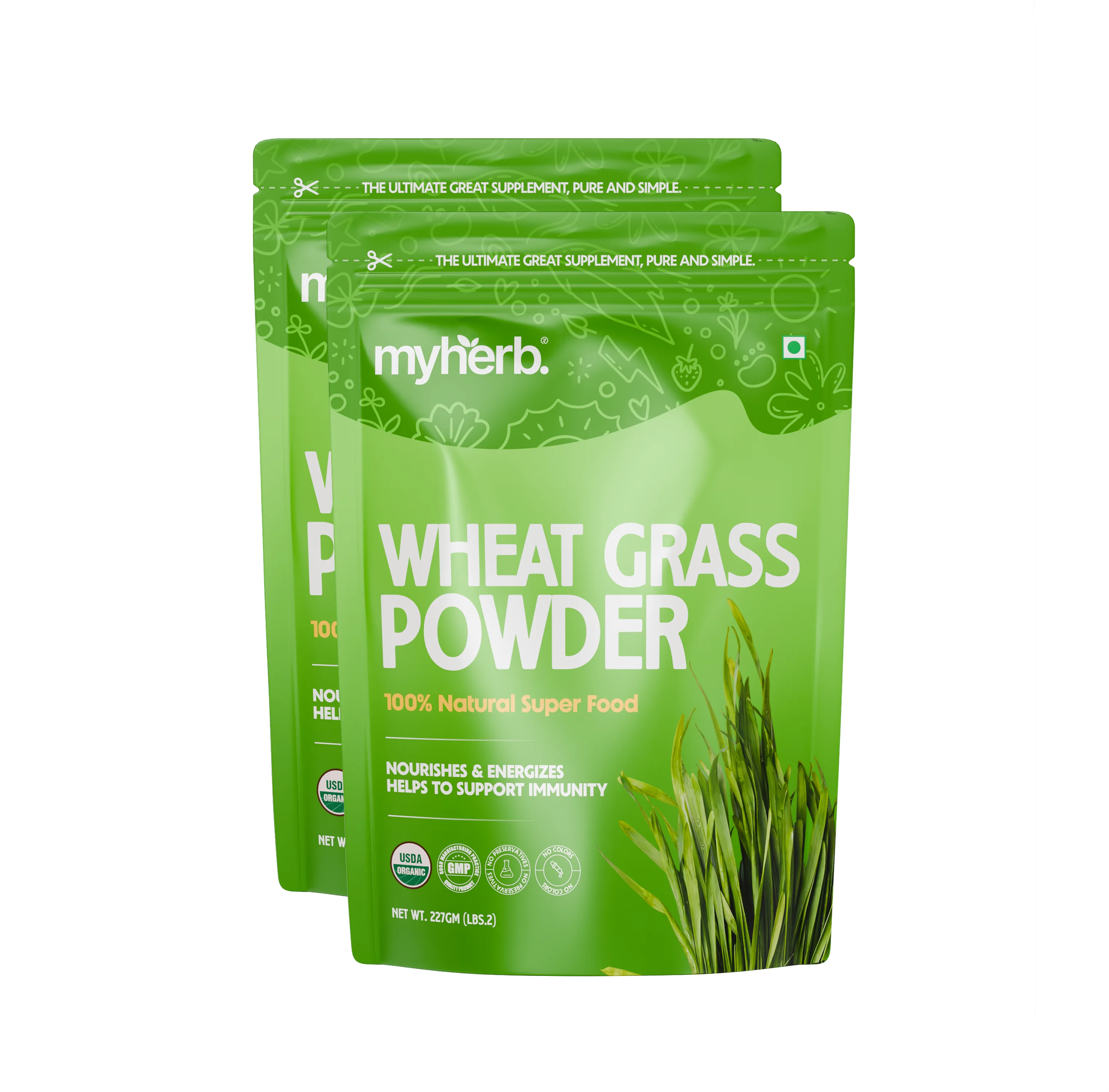Organic wheatgrass powder