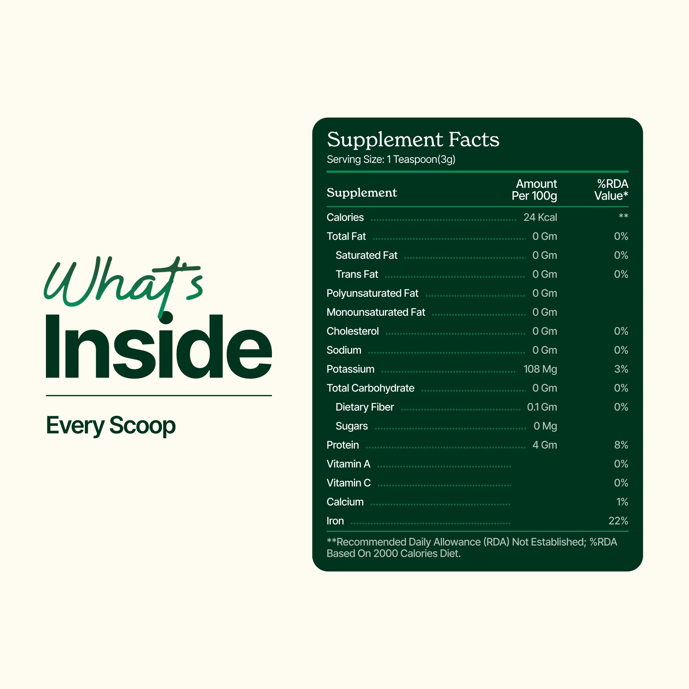 Organic Spirulina powder