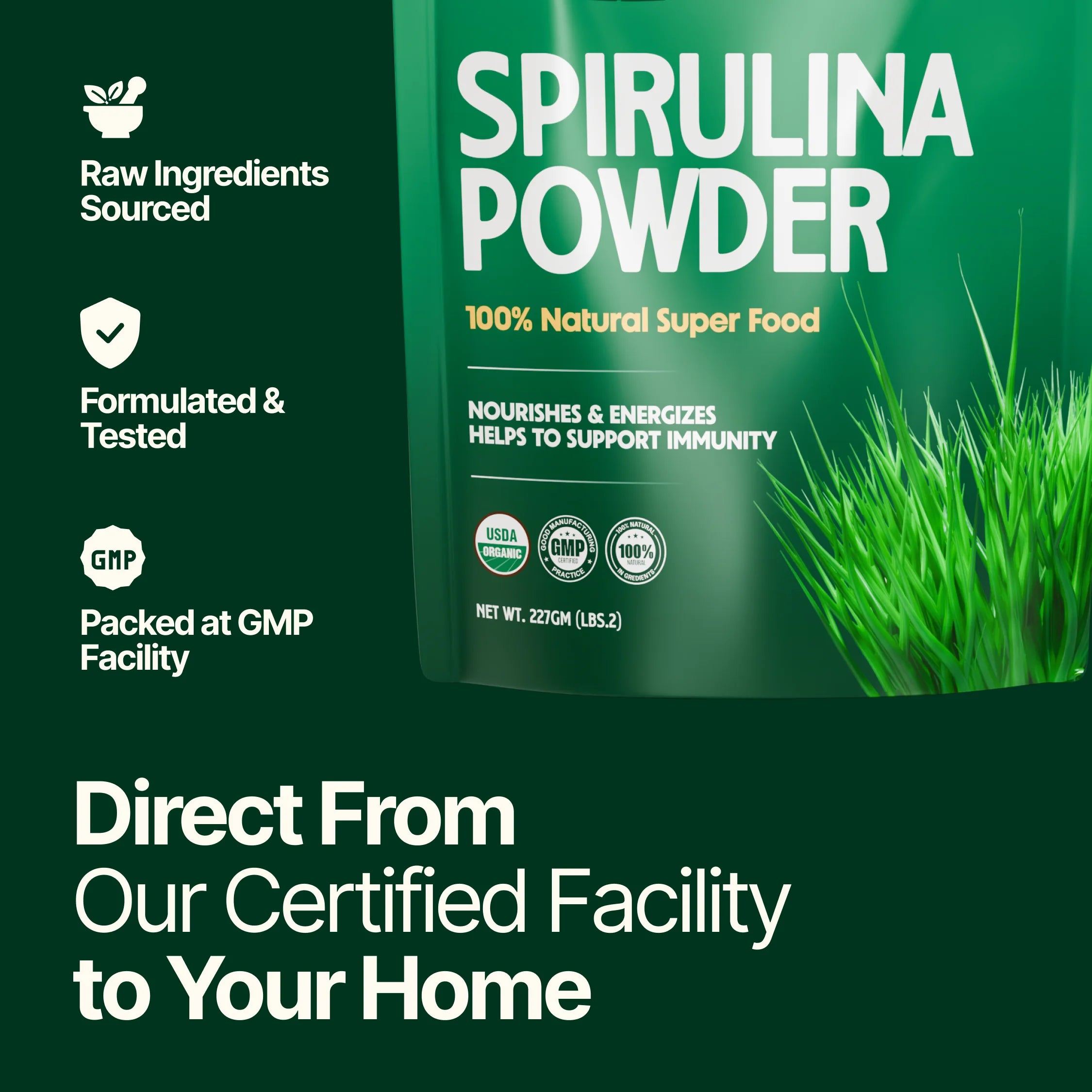 Organic Spirulina powder