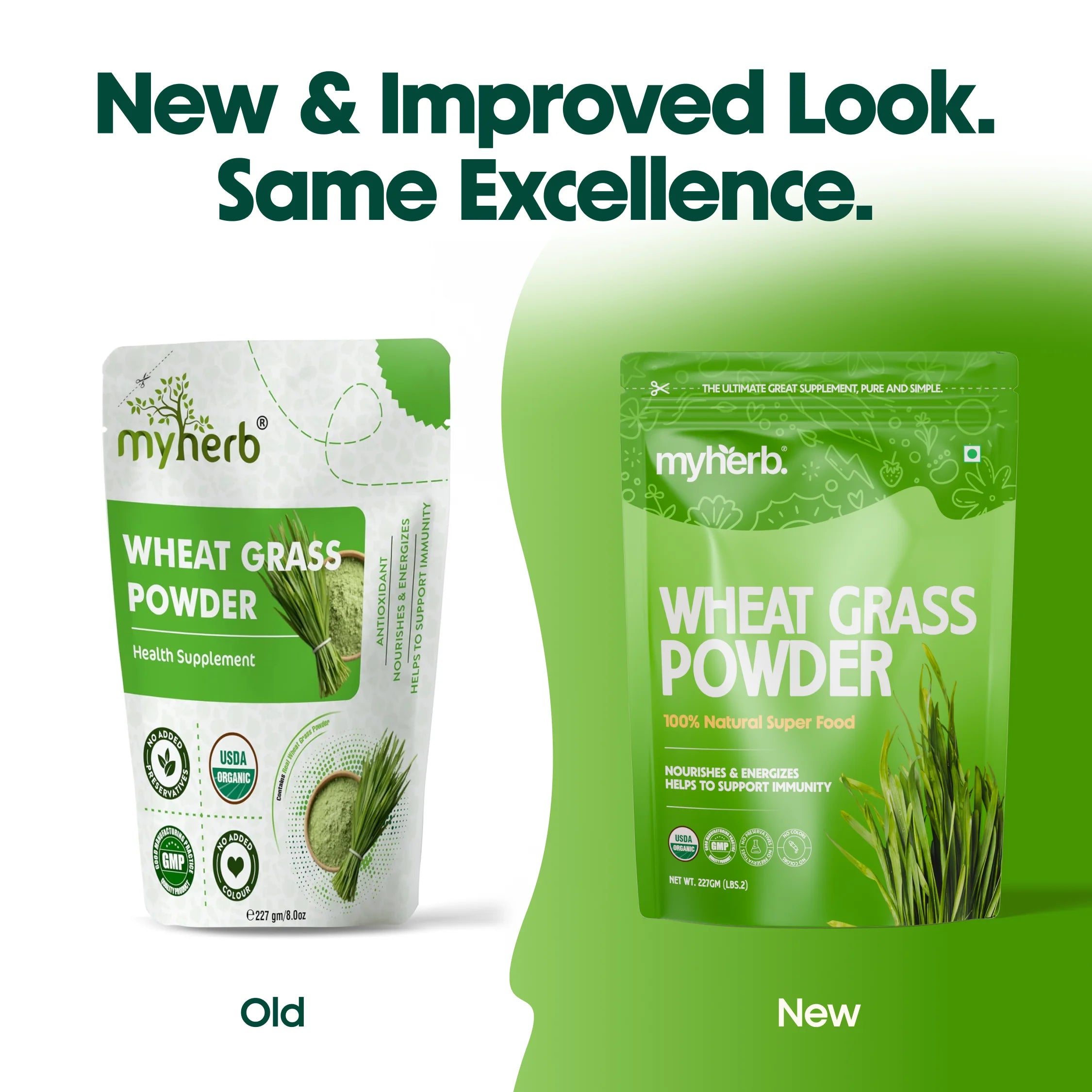 Organic wheatgrass powder